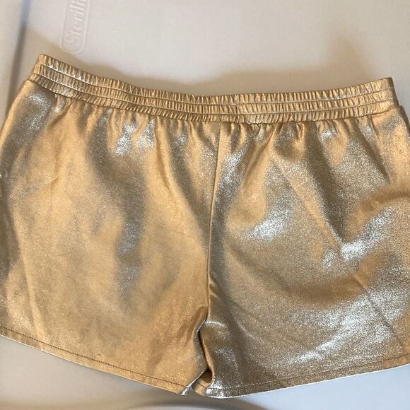 MIA New York NWOT Girls Rose Gold Metallic Shorts. Size Large. - Picture 2 of 6